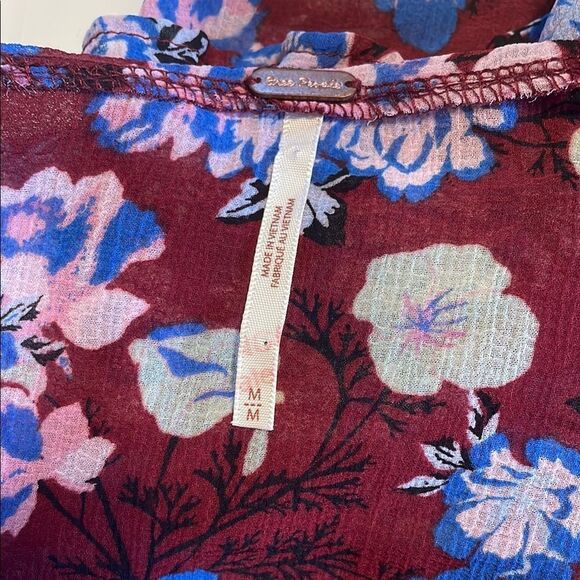Free People Maybel Floral Blouse M - Picture 6 of 11